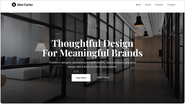 Freelancer Portfolio Page
