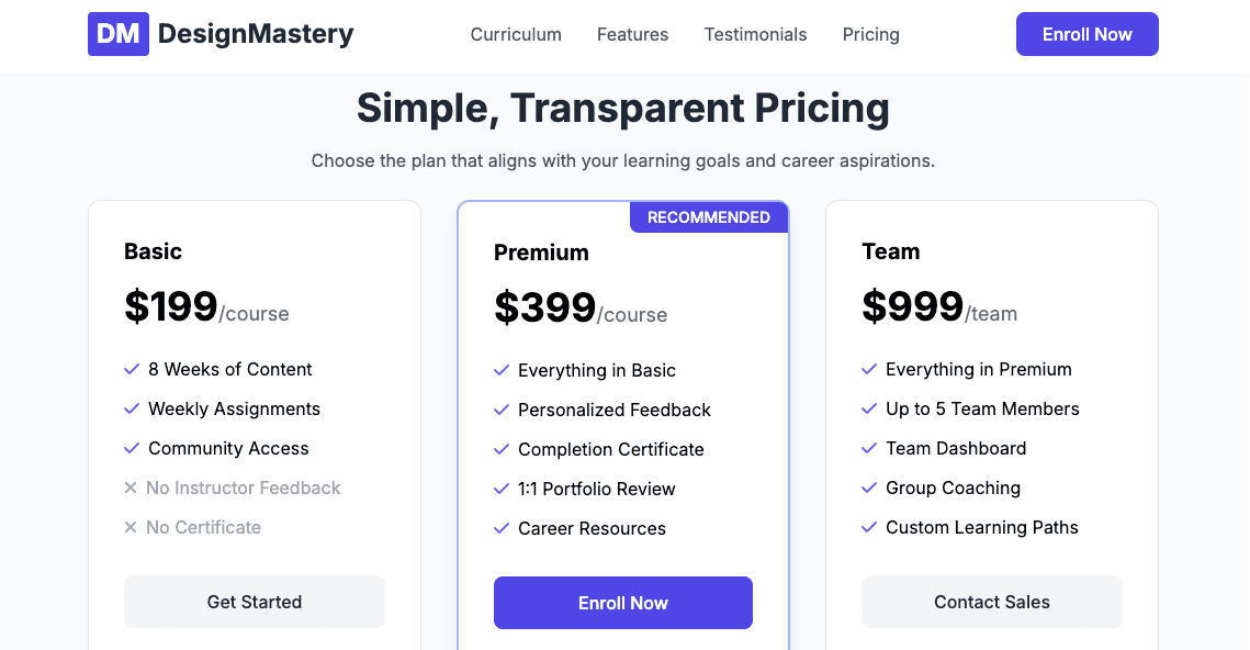 Online Course Landing Page