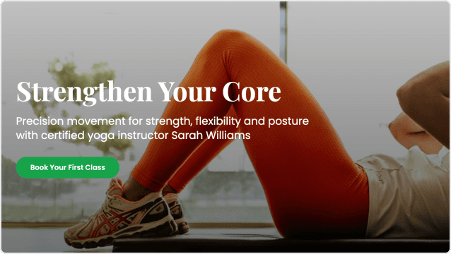 Yoga Class Booking Page