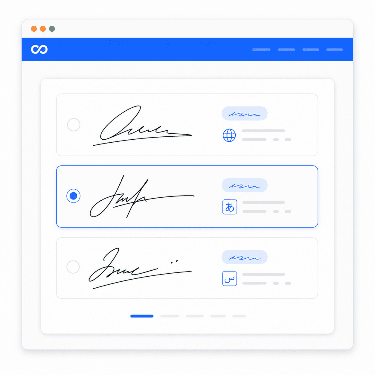 6 professional handwriting fonts for each language