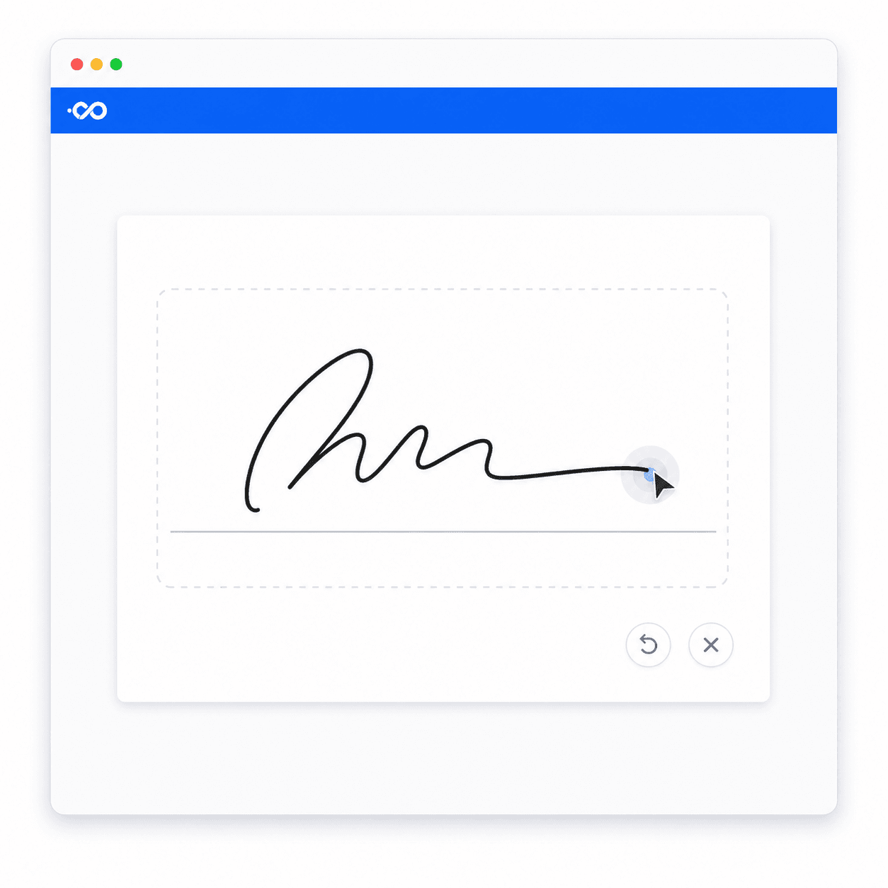 Draw with mouse or touch undo and clear supported