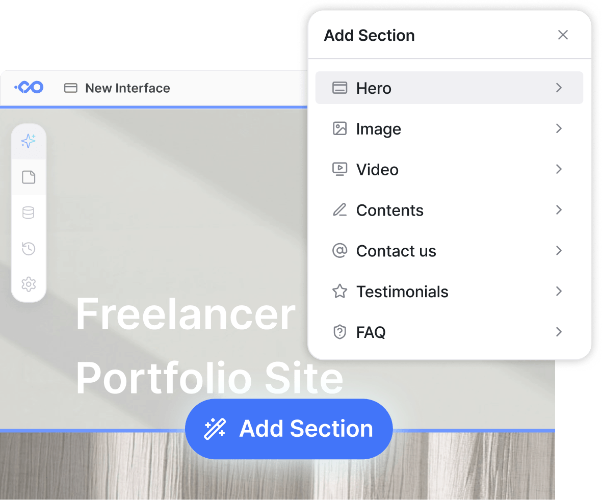 Add sections whenever you need